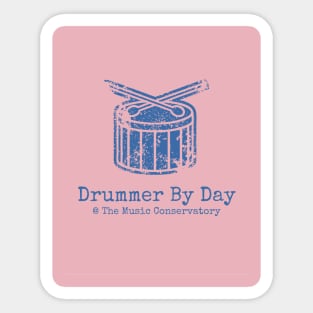 Pink Drummer By Day Sticker